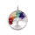 7 Chakra Stone Tree of Life Keychain